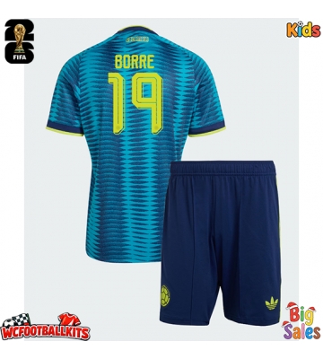 Colombia Rafael Santos Borre #19 Replica Away Stadium Kit for Kids World Cup 2026 Short Sleeve (+ pants)
